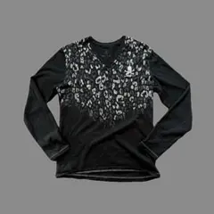 Roen×semanticdesignレオパード柄 Vネック長袖カットソー