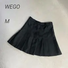 WEGO　ウィゴー　プリーツスカート　ミニ　無地　黒　Mのサムネイル
