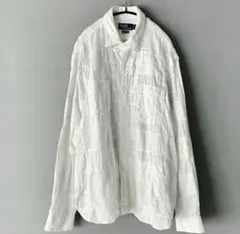 ポロラルフローレン コットンリネン 襤褸 ボロパッチワークシャツ カスタムL