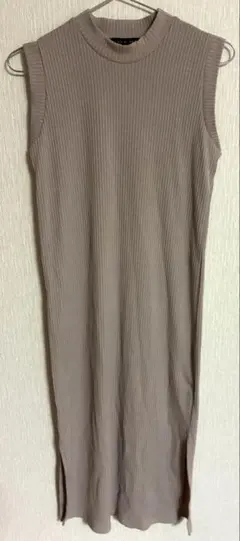 GORGE ノースリーブ リブニット ロングワンピース