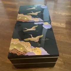硯箱 文箱 2個セット 鶴蒔絵 黒漆塗り 硯箱 文箱 2個セット 鶴蒔絵 黒漆塗り - メルカリ