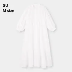 GU バンドカラーシャツワンピース（7分袖）