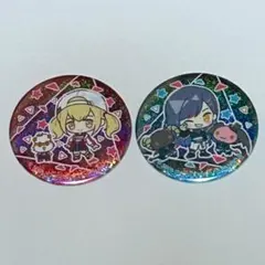 小豆沢こはね　白石杏　プロセカ　サンリオコラボ　グリッター缶バッジ