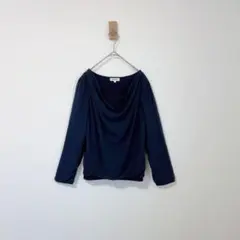 スープ　綺麗めブラウス　ドレープブラウス　入学式　卒業式　紺のサムネイル