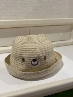 クマ顔デザイン ベビー帽子 46cm
