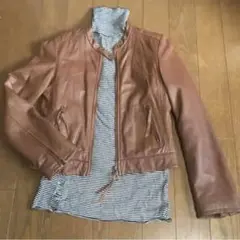 ブラウン レザージャケット
