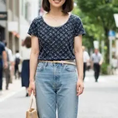 【美品】【高級】MARELLA 半袖カットソー 総柄 イタリア製 Mサイズのサムネイル