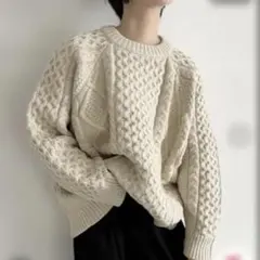 ヴィンテージライクケーブルニット