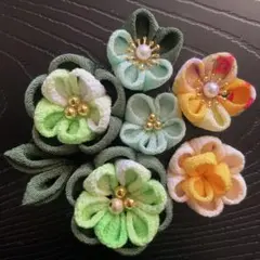 【No.1538】つまみ細工・お花パーツ