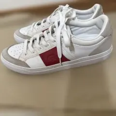 LACOSTE スニーカー ホワイト レッドのサムネイル