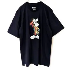 ワークマン ミッキーマウス 半袖Tシャツ ネイビー Mサイズ 柔らかのサムネイル