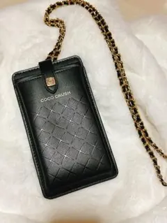 CHANEL COCO CRUSH スマホショルダーバッグ ブラック 美品