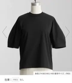 LOEFF クレセントスリーブTシャツ ブラック　タグありのサムネイル