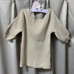 ラメ アシメ サマーニット