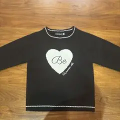 Bebe ハートデザイン セーター 黒