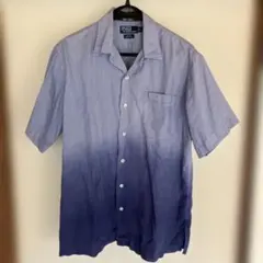 レア　90s ラルフローレン オープンカラーシャツ(ADAMS)(LINEN)