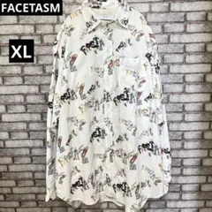 【激レア】PACETASM 長袖シャツ　ロゴ総柄　LL