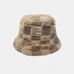 バケットハット　ふわふわ　ファー　韓国　ハット　防寒　かわいい　オシャレ