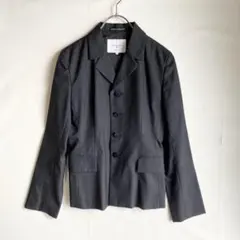 美品　エフデ　レディーステーラードジャケット　春夏ウール100% 濃いグレー