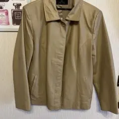 Noble Lady ベージュレザージャケット　13号