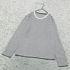 【ユニクロ】❣️ウルトラストレッチスウェットセット❣️ボーダー ストレッチ 白 L