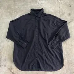 GU リネンブレンドオーバーサイズシャツ［長袖］RS+E 黒