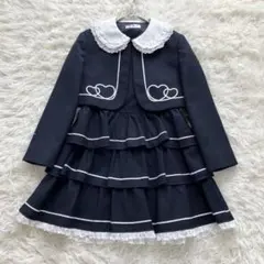 サクラ キッズスーツ セットアップ ワンピース 115 卒服 ハート