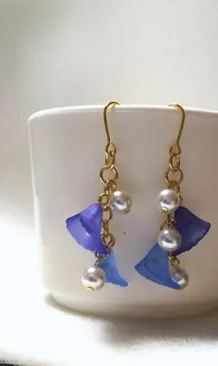 アクリル お花 ピアス NO.81