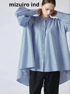 mizuiro ind リネン混 ロングシャツ ベージュ - メルカリ