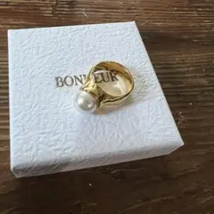 【送料込み】 BONHEUR パールリング 11号 箱付きボヌール