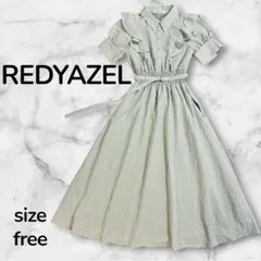 最終値下げ★美品★REDYAZEL シャツワンピース ギンガムチェック ベルト付