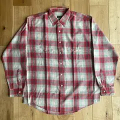 90s J.CREW 巨人タグ　コットン100% オンブレチェックシャツ M