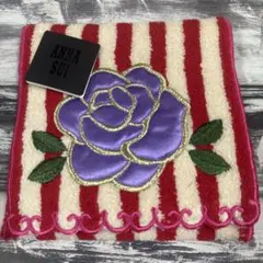 ANNA SUI 紫のバラ タオルハンカチ