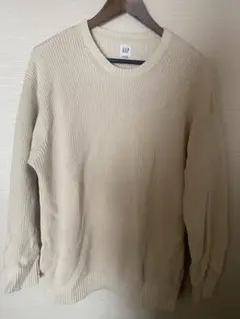 GAP ベージュ リブ編み ニットセーター L