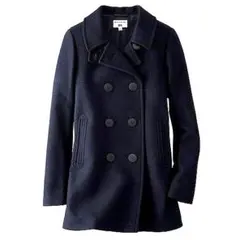 【未使用】ユニクロ×イネス　毛混ピーコート　Sサイズ　紺　スクールコート