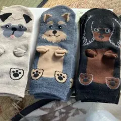 犬　レディース　ソックス 23-25cm 靴下　わんちゃん　DOG