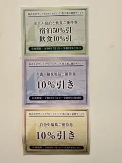サンライフホールディング 株主優待券のサムネイル