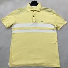 極美品 バーバリーブラックレーベル ポロシャツ ホースロゴ 薄い黄色 Lサイズ