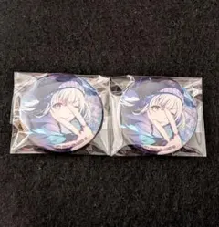 プロセカ　グリッター缶バッジ　小豆沢こはね