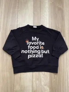 BREEZE トレーナー 110 黒　ピザ　トップス