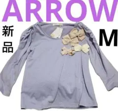新品 ARROW リボン付き長袖カットソー Mサイズ 量産型 地雷系 ガーリー