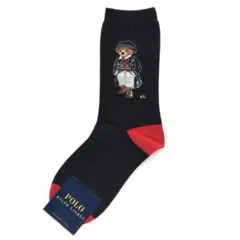 ポロラルフローレン　ポロベア 　レディース　ソックス　靴下　ネイビー　紺　日本製