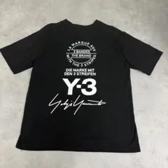 美品　Y-3 15周年　記念ロゴ　バックプリント　オーバーサイズ　カットソー　黒のサムネイル