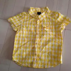 値下げ中！ベビーギャップ 黄色いギンガムシャツ 90