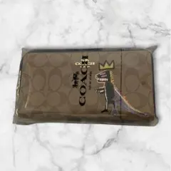 新品未使用　COACH バスキアコラボ　恐竜　長財布　シグネチャー