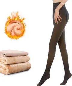 [ARSZHORSVS]透け感タイツ レディース 裏起毛 保温強化 美尻美脚効果