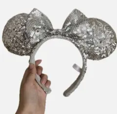 ミニーマウス風シルバーカチューシャ