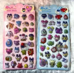 2枚セット　たまごっち　ステッカー　3Dシール　ボンボンドロップシール風