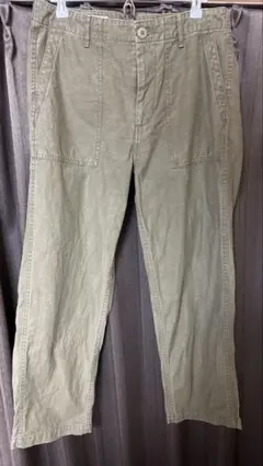 MAISON KITSUNÉ カーキ ワークパンツ 30