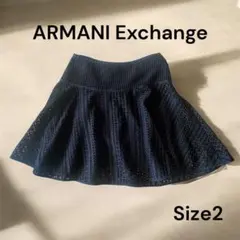 【定価約3万】アルマーニ エクスチェンジ レースミニスカート ブラック サイズ2